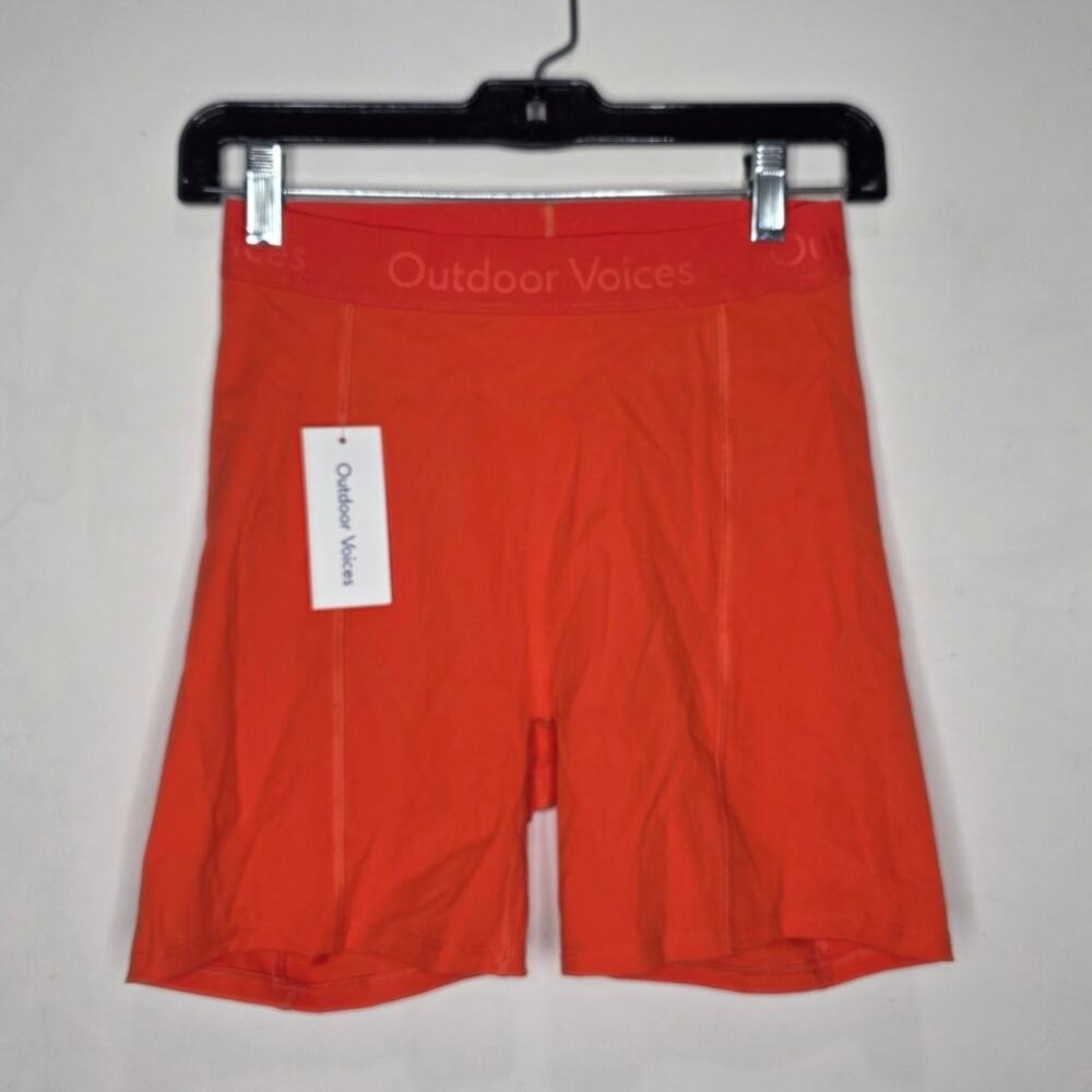 NWT Outdoor Voices SuperForm 5" biker shorts - small - Sundance orange
